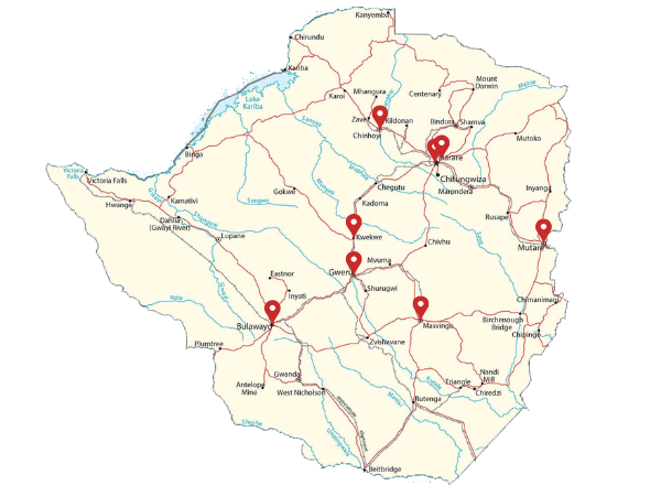 Zimtile Locations